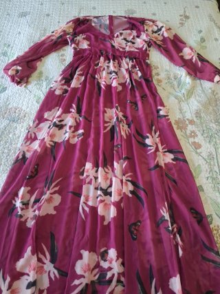 Vestido largo estampado floral talla XL