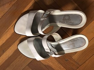 Sandalias Paula Alonso Tiras Blancas