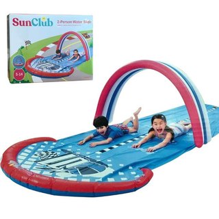 Acqua Scivolo Ferroviario Doppio Bambini 488cm Gioco