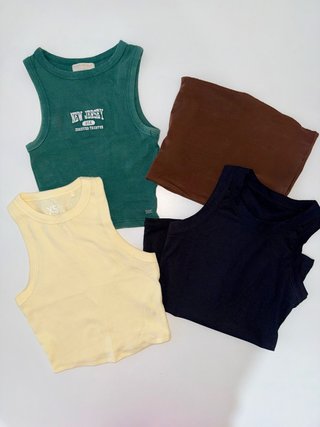 4 Tops Cortos Mujer Talla XS/S