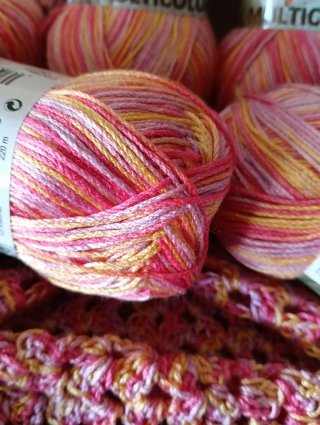 5 Ovillos acrílico verano multicolor