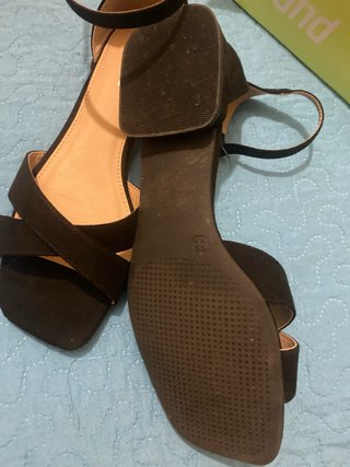 Sandalias Graceland Negras Tiras Tobillo