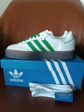 Adidas Samba W Verde y Blanco
