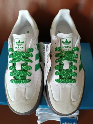 Adidas Samba W Verde y Blanco