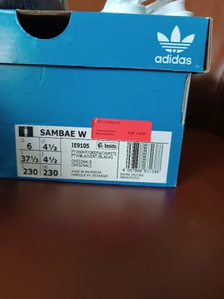 Adidas Samba W Verde y Blanco