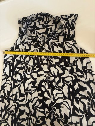 Vestido mini estampado blanco y negro