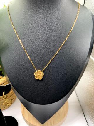 Set gioielli fiore oro Placcato