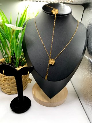 Set gioielli fiore oro Placcato