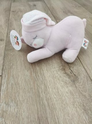 Peluche rosa con gorrito