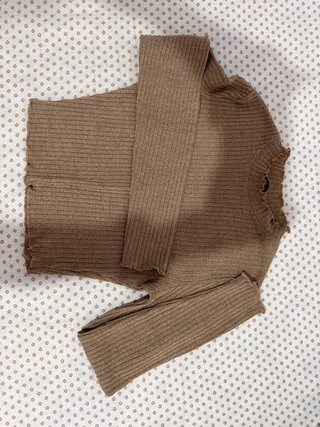 Jersey de punto marrón
