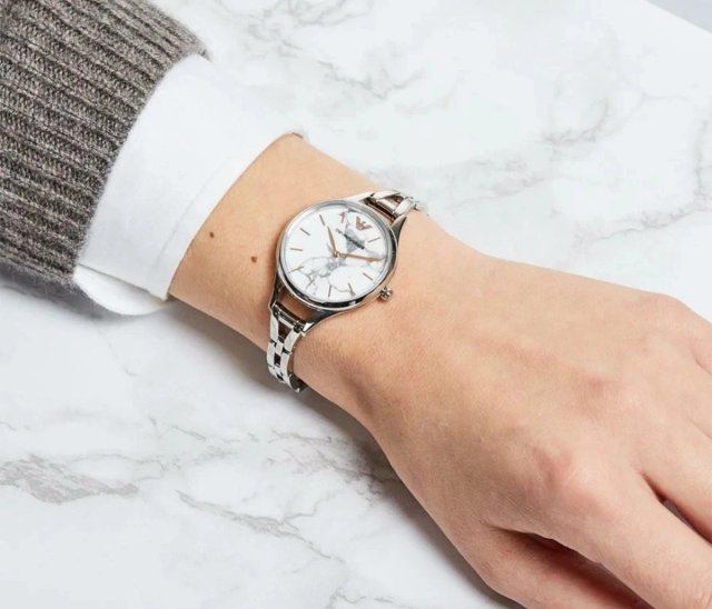 Reloj Emporio Armani Blanco y Plateado