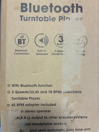 Giradischi Bluetooth Vintage Marrone