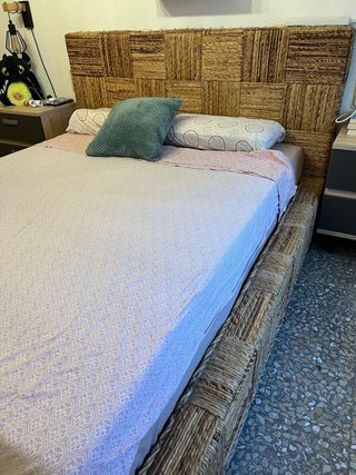 Somier Cama 1.50m Ratán Trenzado