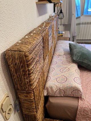 Somier Cama 1.50m Ratán Trenzado