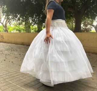 Cancán Fallera La Llar del Fil Blanco Talla Única