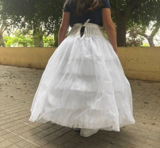 Cancán Fallera La Llar del Fil Blanco Talla Única