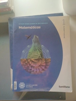 Matemáticas I 1 Bachillerato, y cuaderno