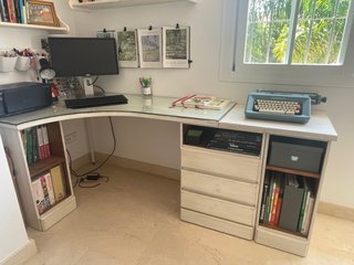Escritorio de esquina de madera