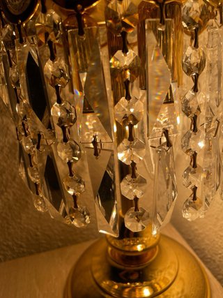 Una lámpara de techo y 2 lamparitas cristal strass
