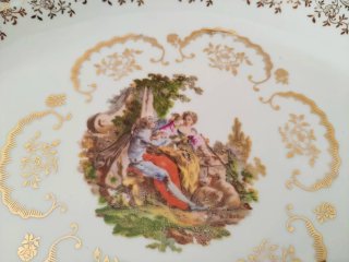 Conjunto de porcelana Limoges: Bandeja y Plato