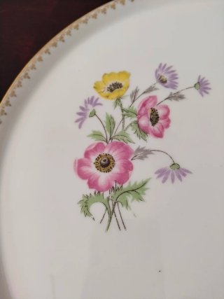Conjunto de porcelana Limoges: Bandeja y Plato