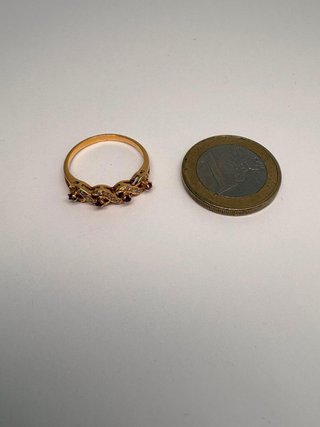 Anillo Oro 18k Diamantes Peso: 2,28 gr Talla 16