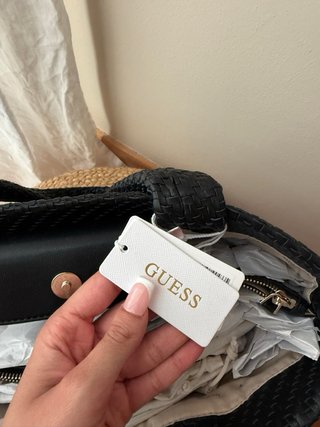 Bolso Guess Negro Tejido