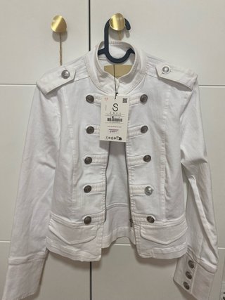 Chaqueta Stradivarius Blanca Talla S