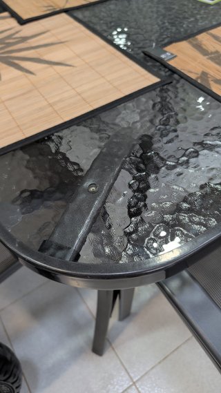 Mesa Cristal Templado Portofino + 6 Sillas