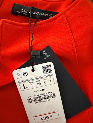 Vestido naranja mujer