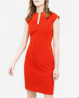 Vestido naranja mujer