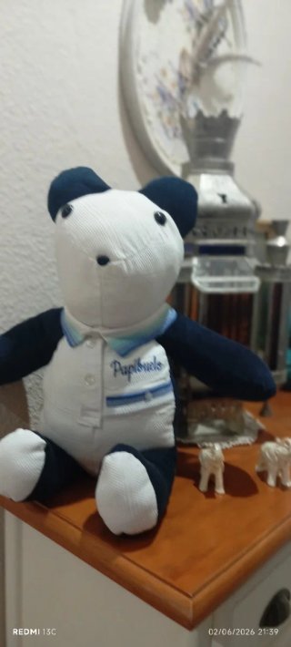 Oso de peluche con estampado con ropa de tus seres