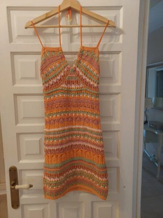 Vestido Zara Crochet Multicolor
