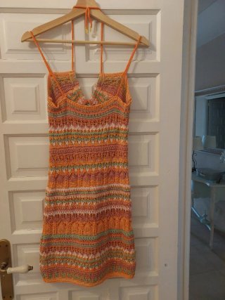 Vestido Zara Crochet Multicolor
