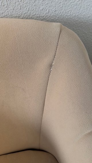 Sillón beige de tela