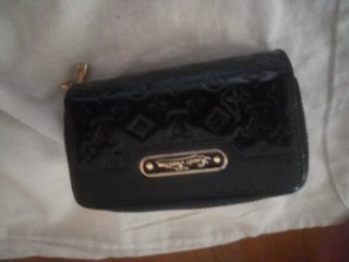 Monedero/Llavero Louis Vuitton Negro Charol