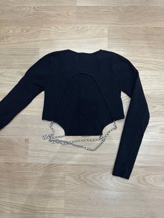 Jersey Zara Crop Top con Cadena Talla S