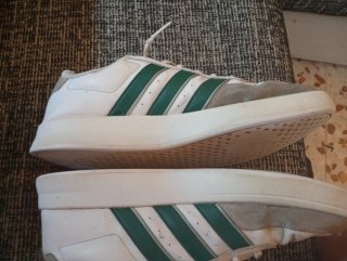 Zapatillas Adidas Hombre Blancas y Verdes