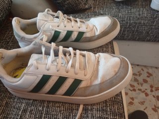 Zapatillas Adidas Hombre Blancas y Verdes
