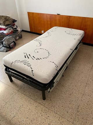 Cama geriátrica articulada con barra