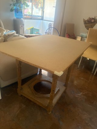 Mesa Camilla Rectangular Madera y Cristal