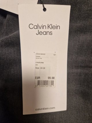Pantalón Vaquero Calvin Klein Jeans Gris