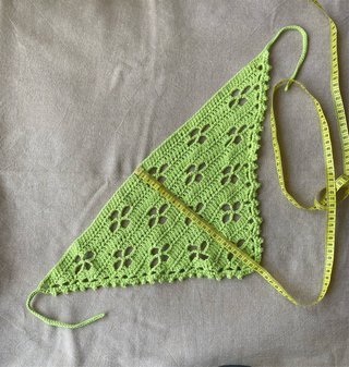Bandana Crochet Verde Lima Hecha a Mano