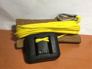 Lote de lastre y cuerda de buceo