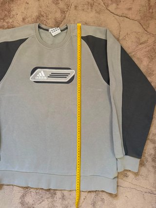 Sudadera Vintage Adidas Gris y Negra