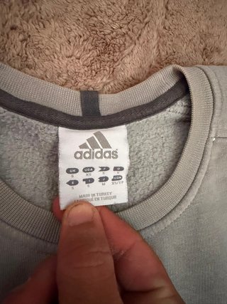 Sudadera Vintage Adidas Gris y Negra
