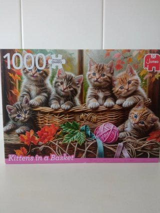 Puzzle 1000 Piezas Gatitos en Cesta