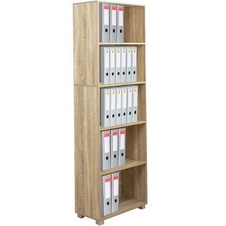 Mobile Mobiletto Libreria a Scaffali 5 Ripiani In Legno