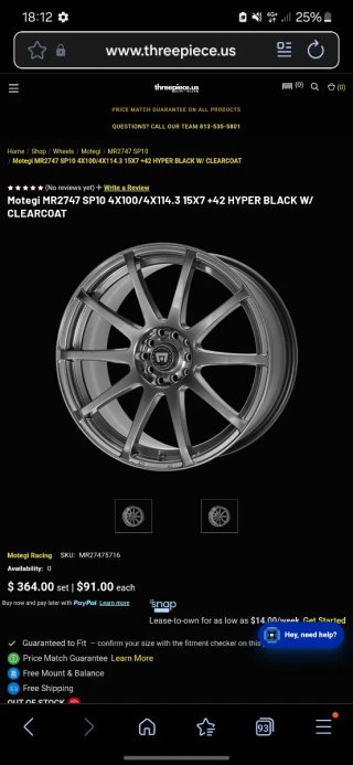 Llantas Motegi 17 4x100/4x114.3 con Neumáticos