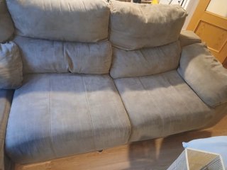 Sofá modular beige de tela